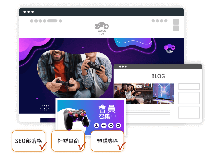 銷售平台推薦用 WACA，不抽成、功能完整的購物車官網，適合經營3C電玩模型事業。